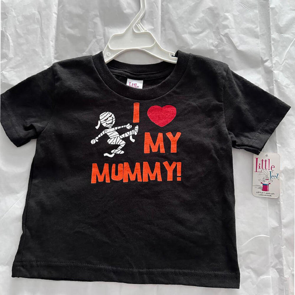 Little Teez 2T I Love My Mummy Halloween Graphic Tee NWT